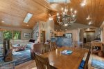 Stunning vaulted ceilings with skylights. 